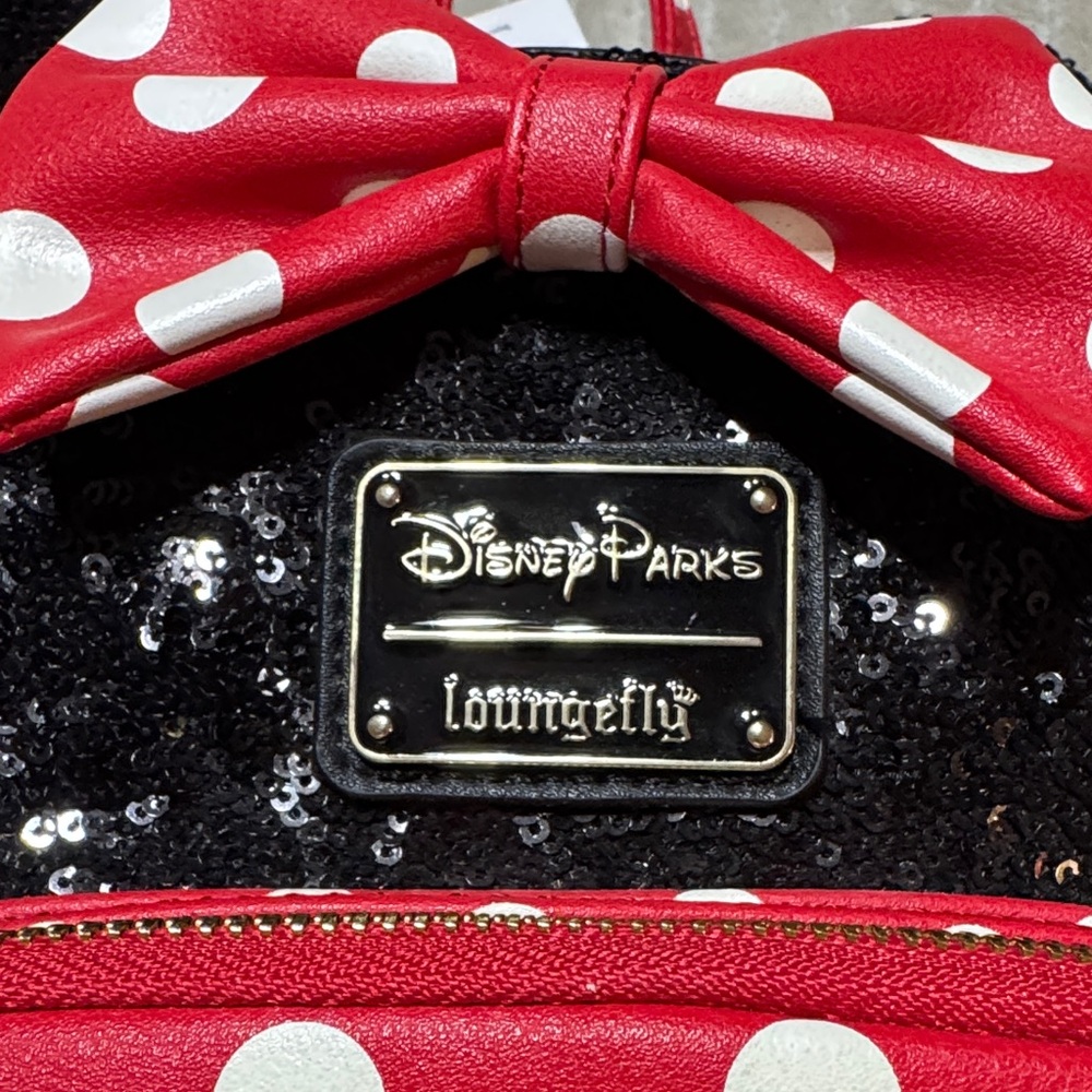 Loungefly Disney Red and White Polka Dot Kids Backpack - Picture 2 of 4